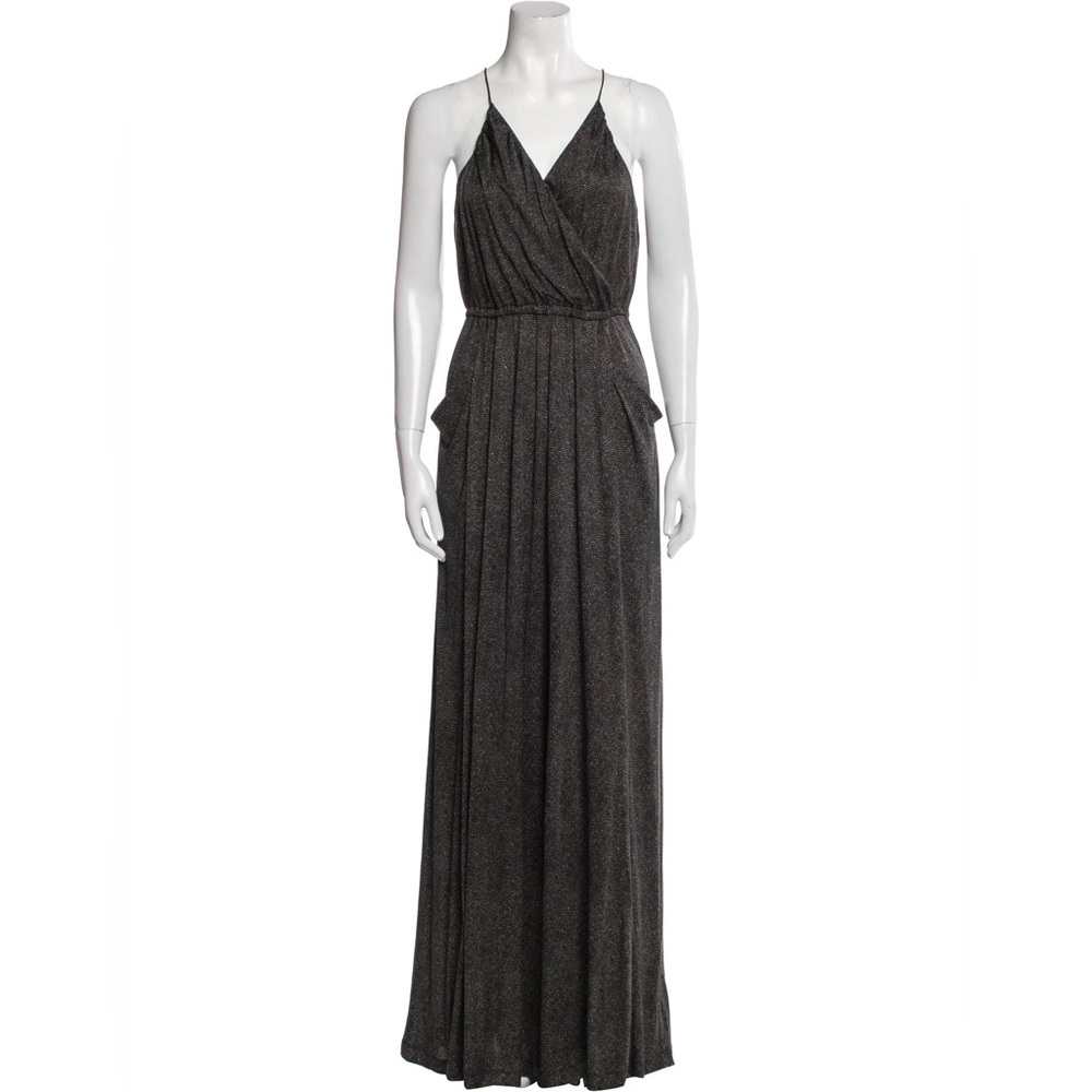 Theory Athner Nest Women's Summer Pocketed Maxi Dress Medium 100% silk
